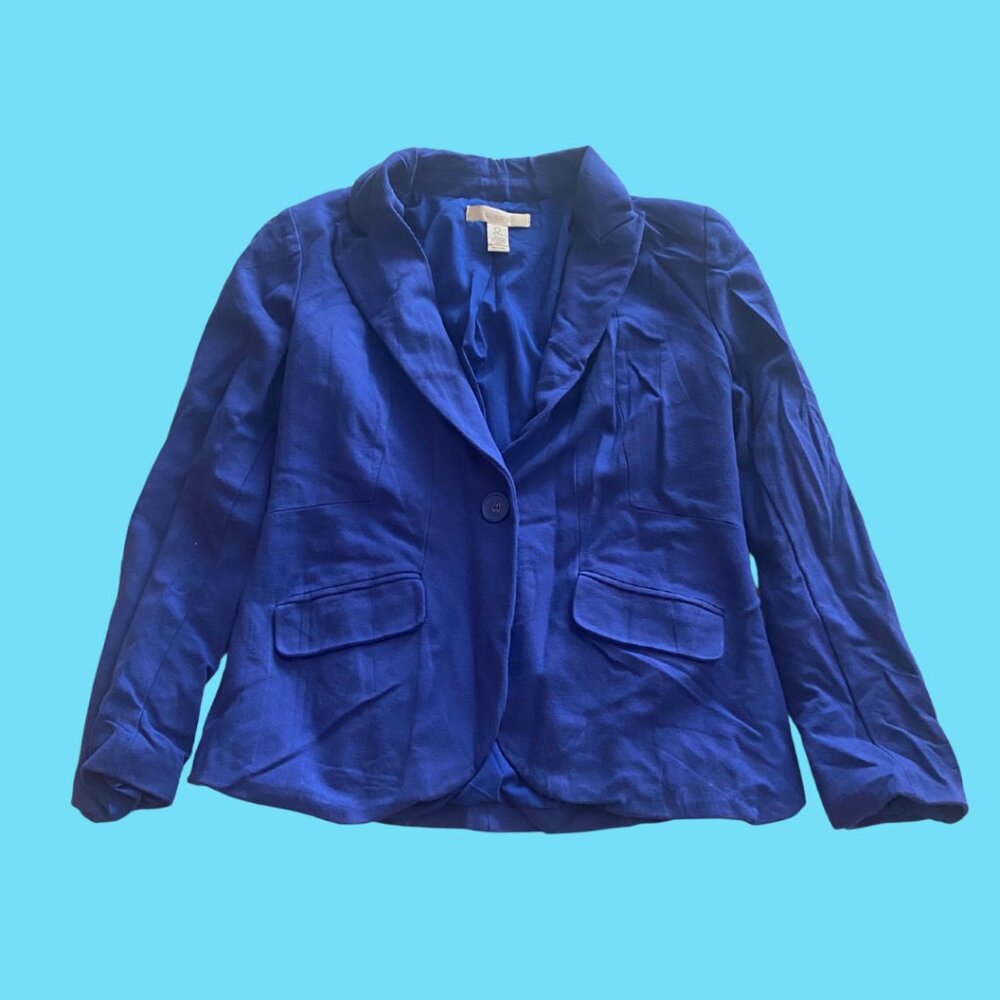 Chicos bright blue blazer size 0 xs